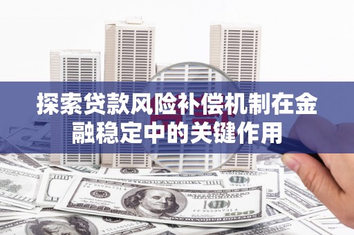 泊头探索贷款风险补偿机制在金融稳定中的关键作用