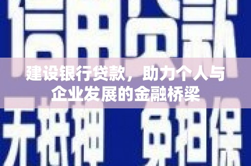 泊头建设银行贷款，助力个人与企业发展的金融桥梁