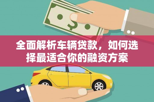 泊头全面解析车辆贷款，如何选择最适合你的融资方案