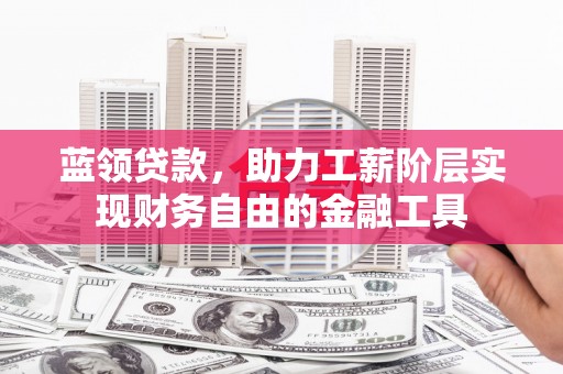 泊头蓝领贷款，助力工薪阶层实现财务自由的金融工具